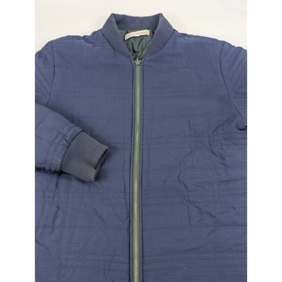 Outerknown Bomber Puffer Jacket Mens Medium Reversible Tribal Green Evolution - Picture 9 of 11